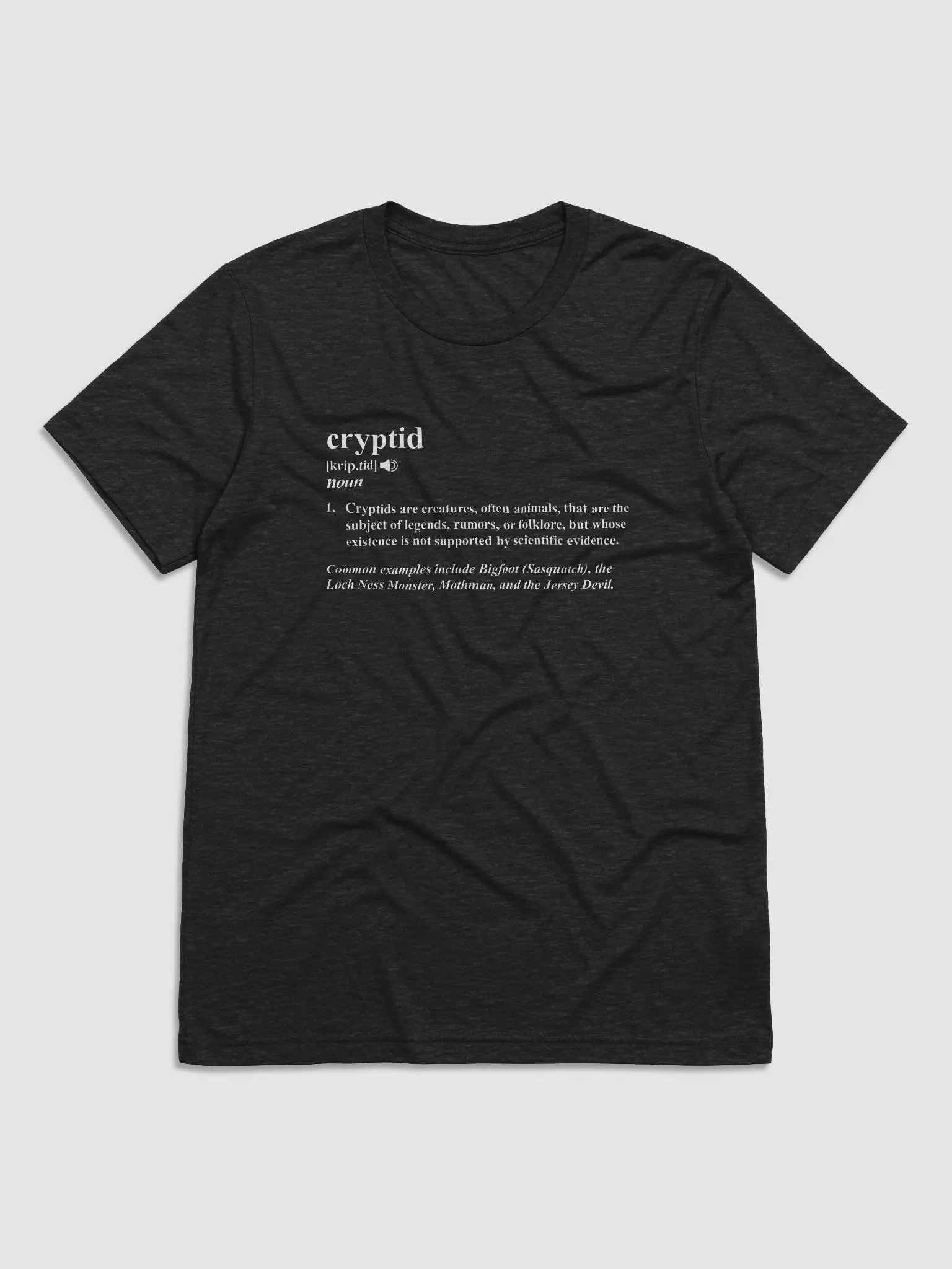 Cryptid Definition Black Tee product image (1)