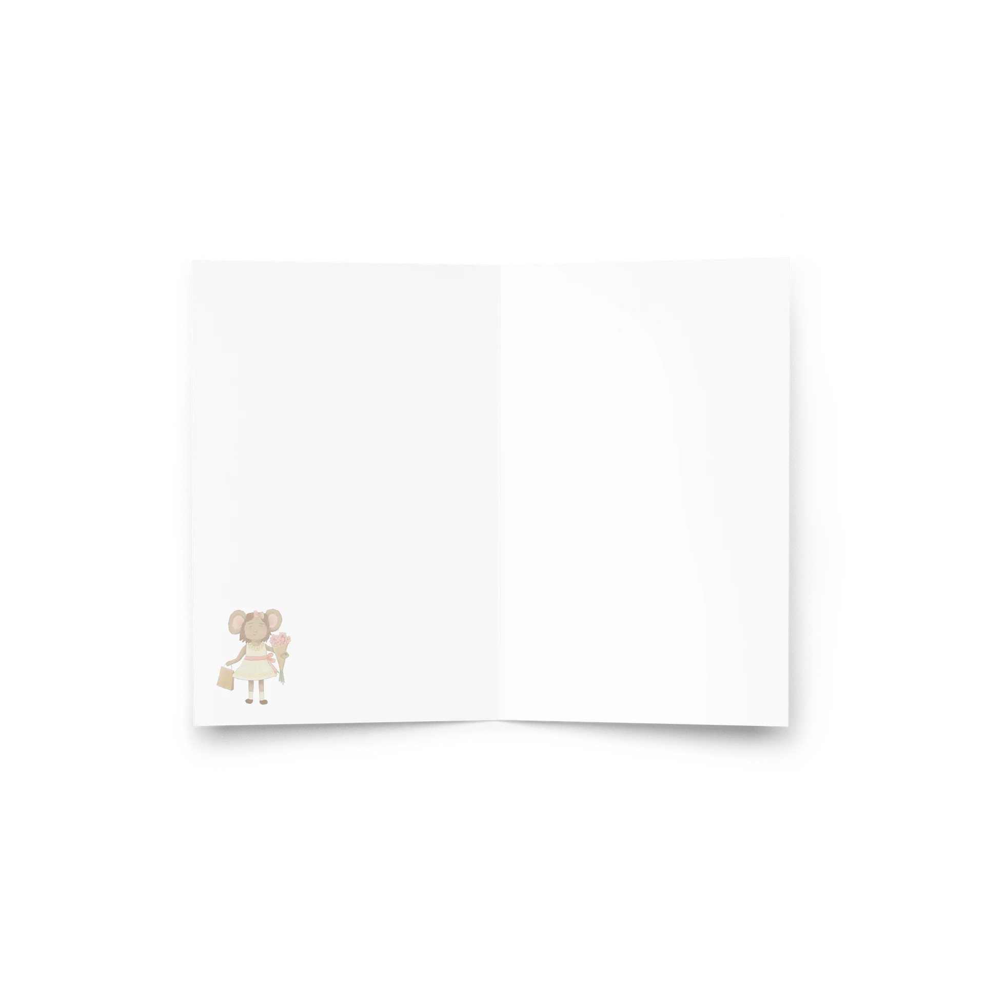 Sending Love Mouse Girl Bearing Gifts Card product image (4)