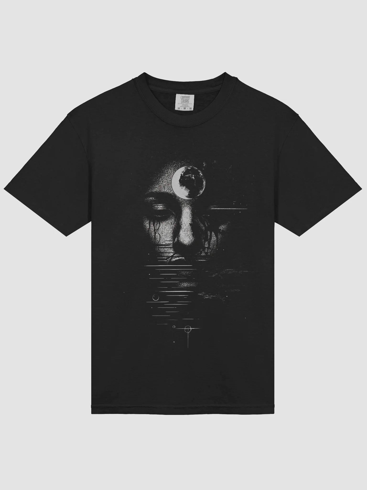 Moon Face Relic Black Short-Sleeve Graphic T-Shirt product image (3)