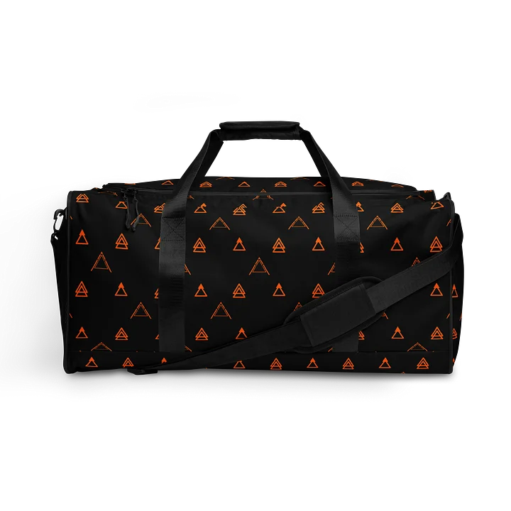 Black & Orange Geometric Weekender Duffle Bag product image (1)