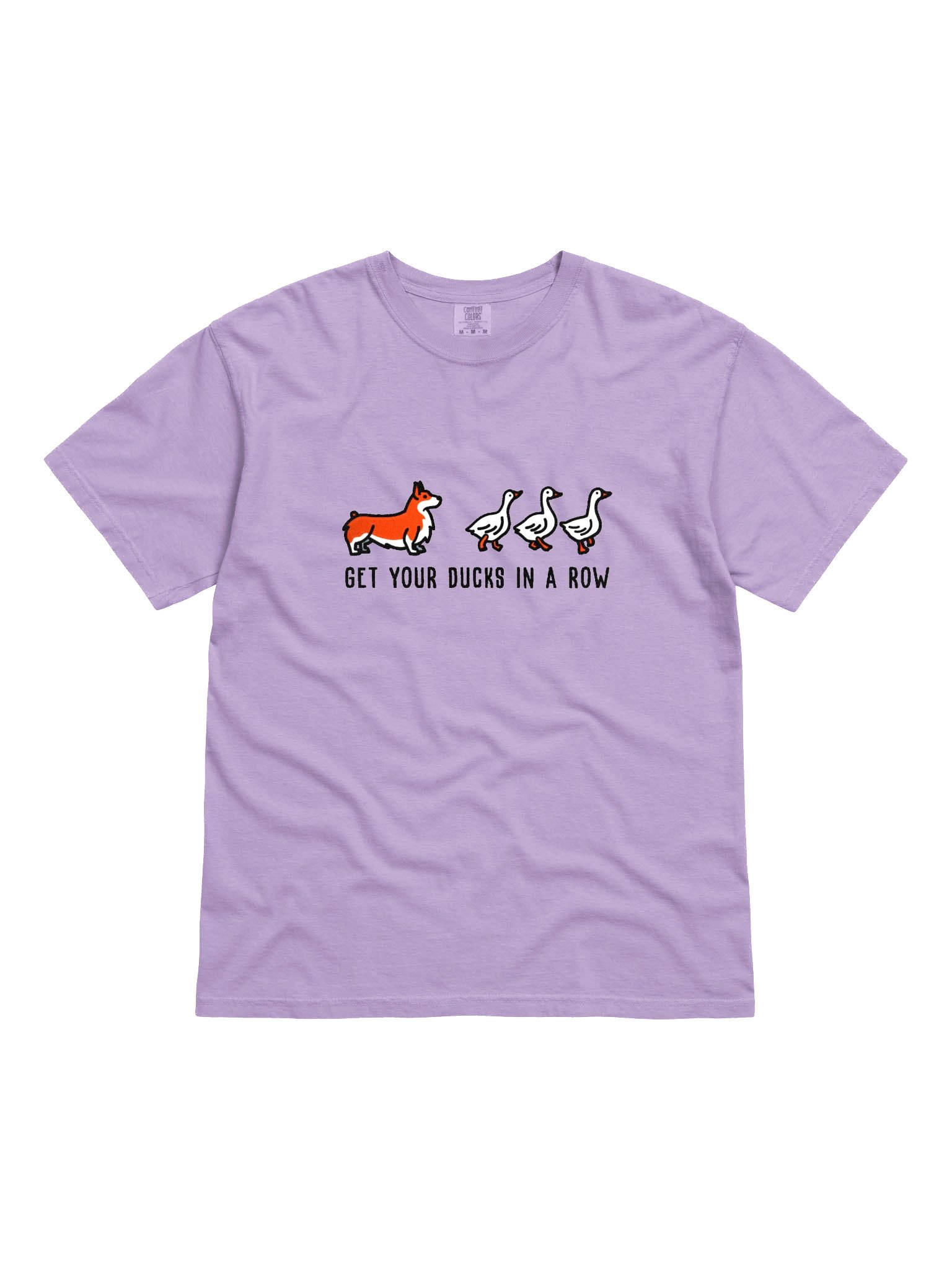 Get Your Ducks in a Row T-Shirt(Embroidered) of a Pembroke Welsh Corgi(Orange) product image (4)