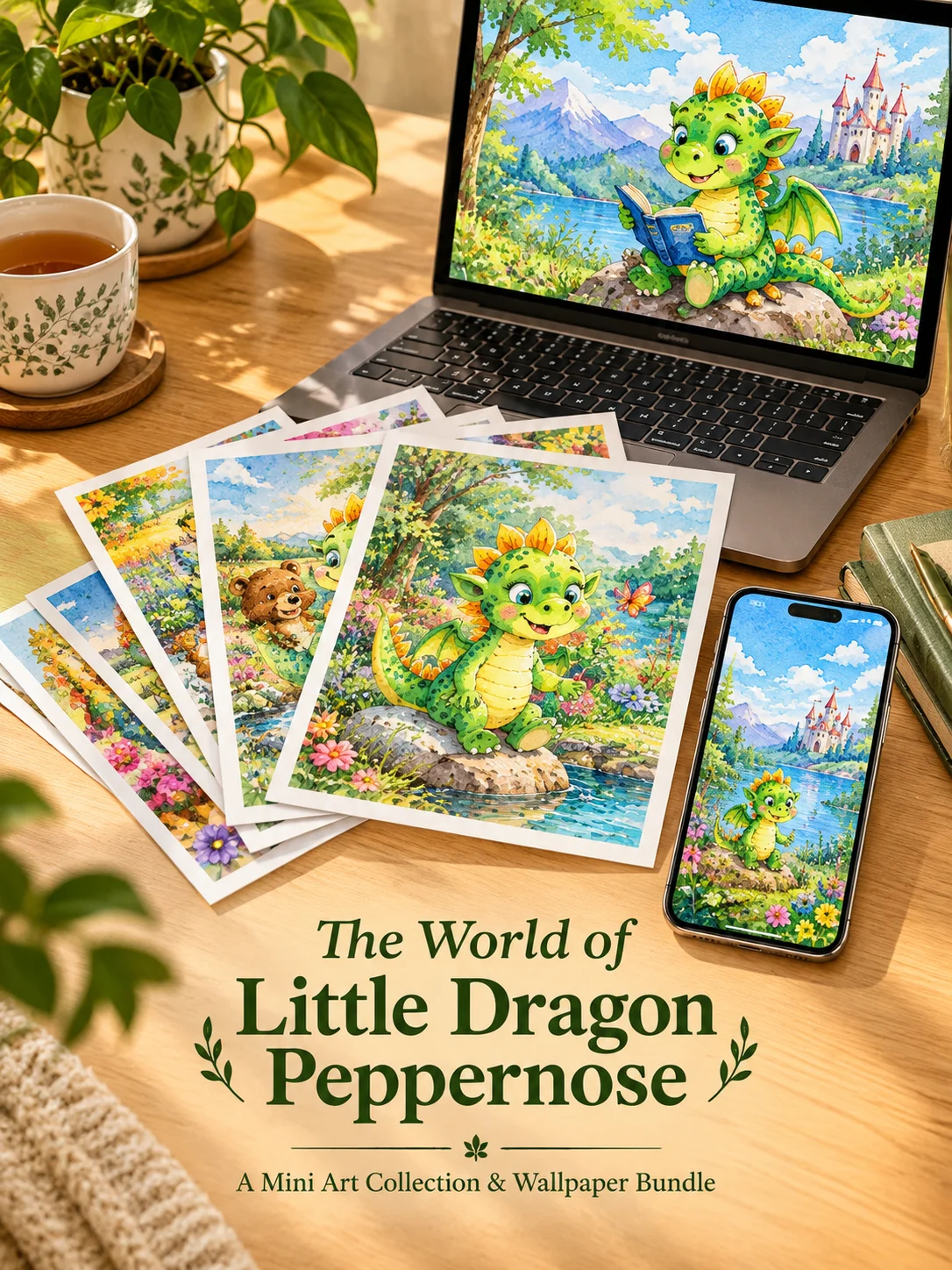 The World of Little Dragon Peppernose — Mini Art Collection & Wallpaper Bundle product image (1)