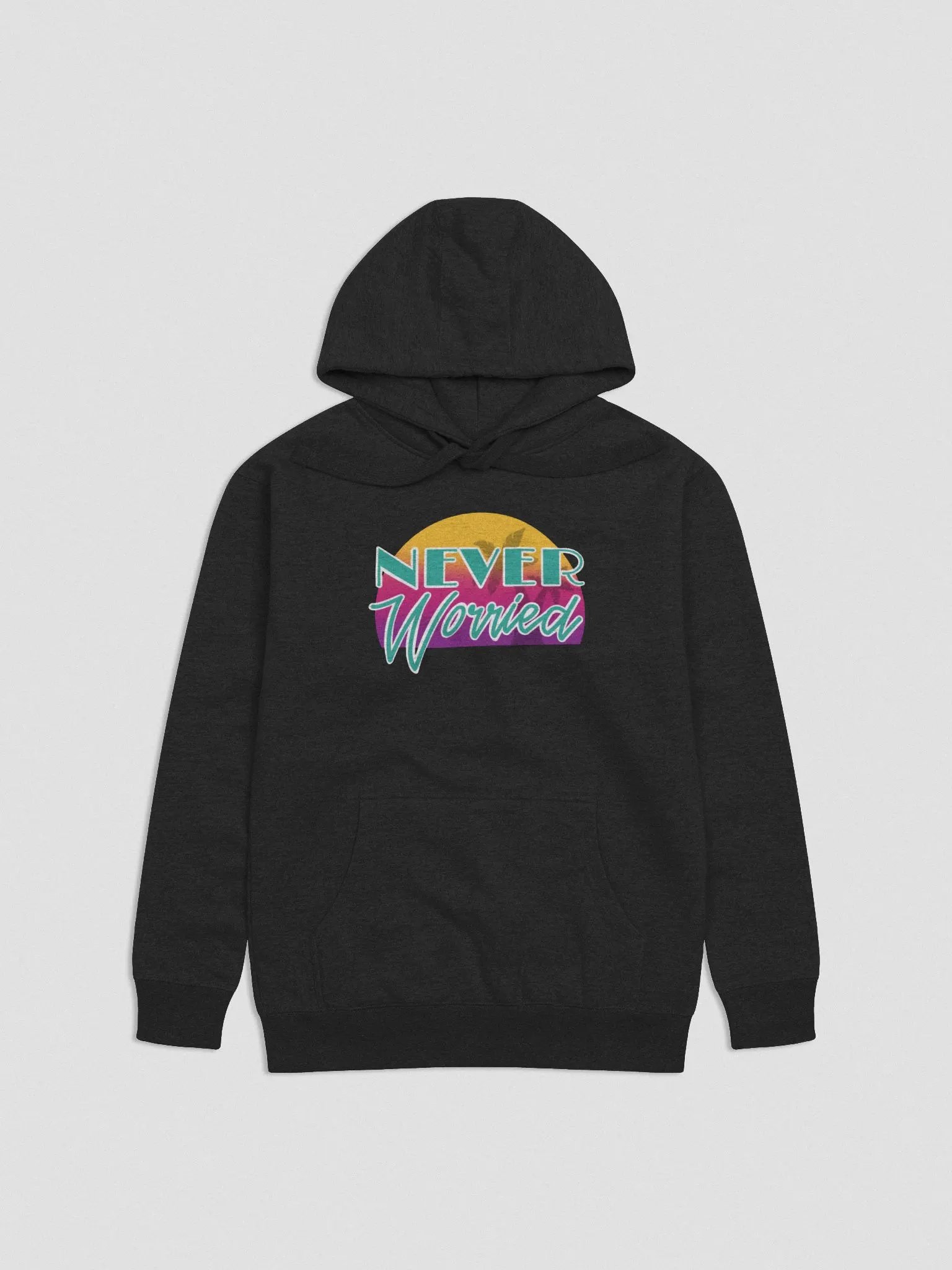 Teal Never Worried Cotton Hoodie product image (1)