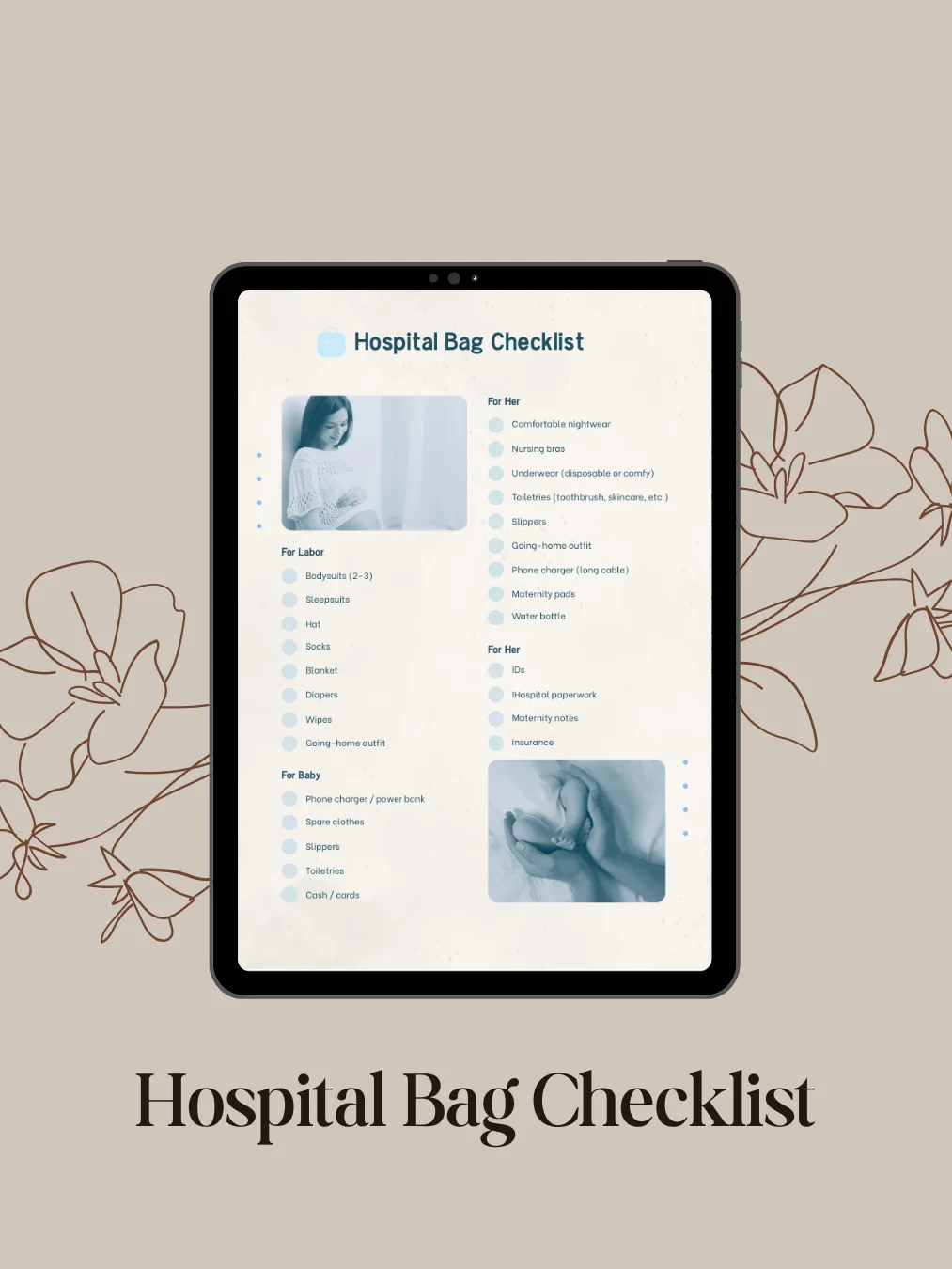 Hospital Bag Checklist for Mom, Baby & Labor product image (1)