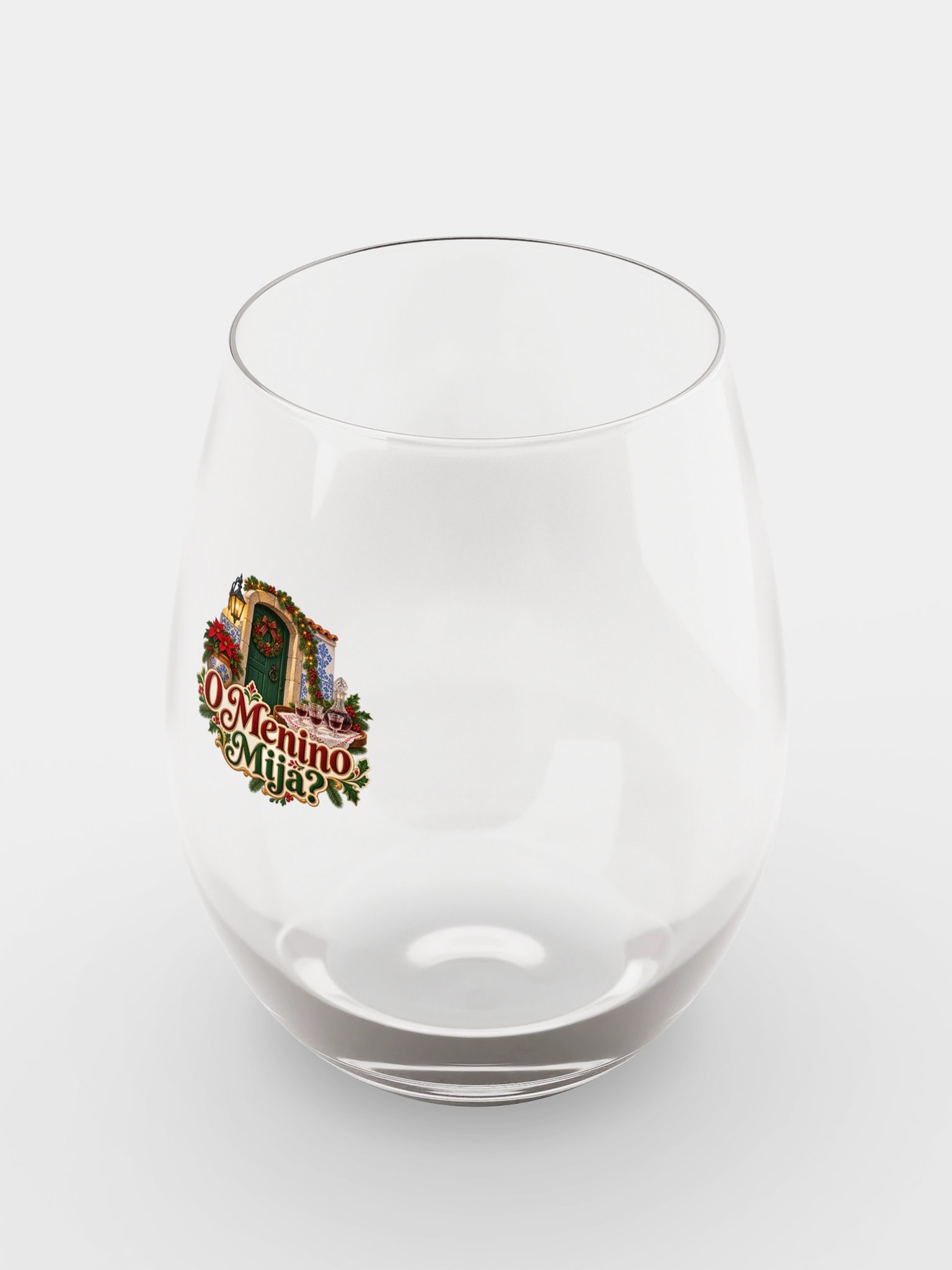 O Menino Mija? – Portuguese Christmas Tradition Stemless Wine Glass product image (5)