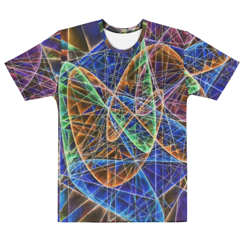 Lissajous Trilogy - Geometric Negative Art Men's Crew Neck T-Shirt product image (3)