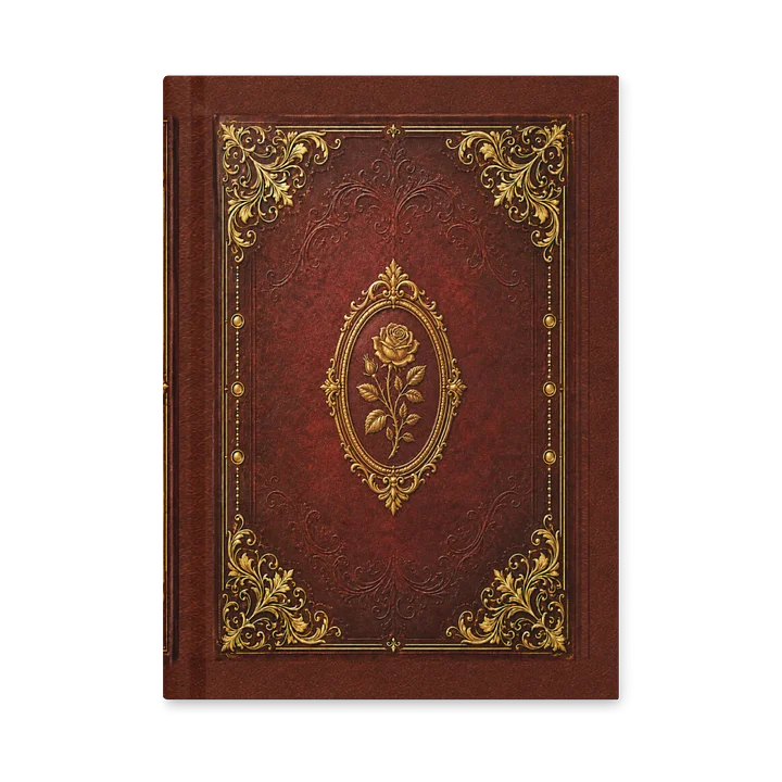 Vintage Rose Journal | Lined Notebook, Leather-Look Hardcover product image (1)