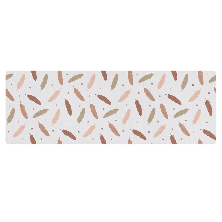 Mocha Mousse Feathers Yoga Mat product image (1)