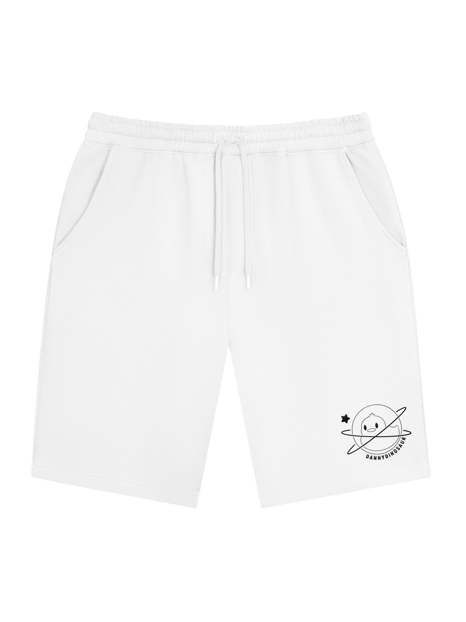 Space Duck Fleece Shorts (White) product image (1)