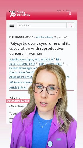if you have PCOS, it’s important you understand your increased risks of developing cancer. 

this longitudinal cohort study c...
