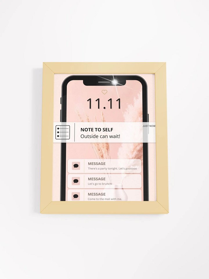 Outside Can Wait Wall Art - Blush product image (1)