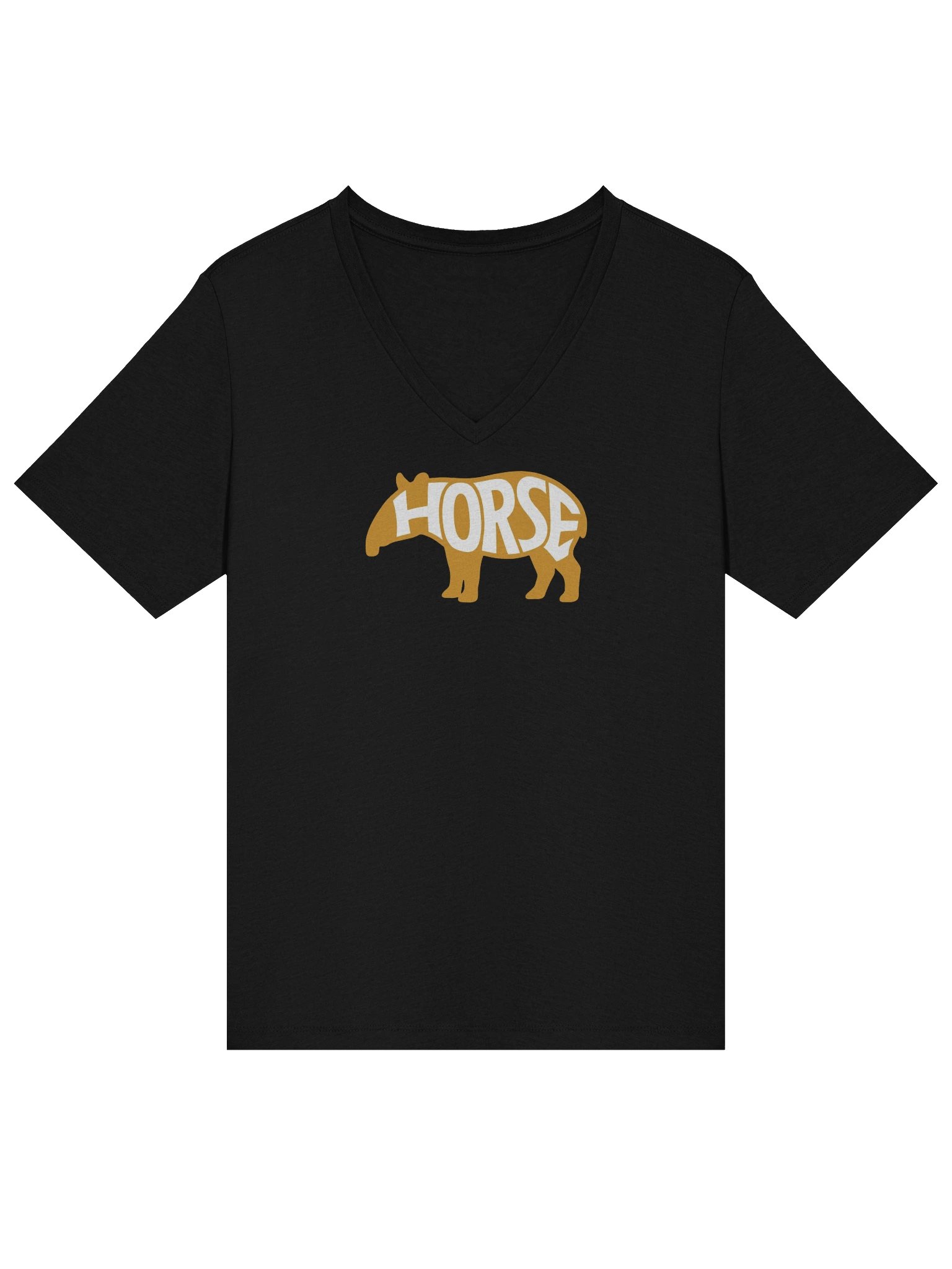 Orange Tapir Horse Women's V-neck Tee product image (3)
