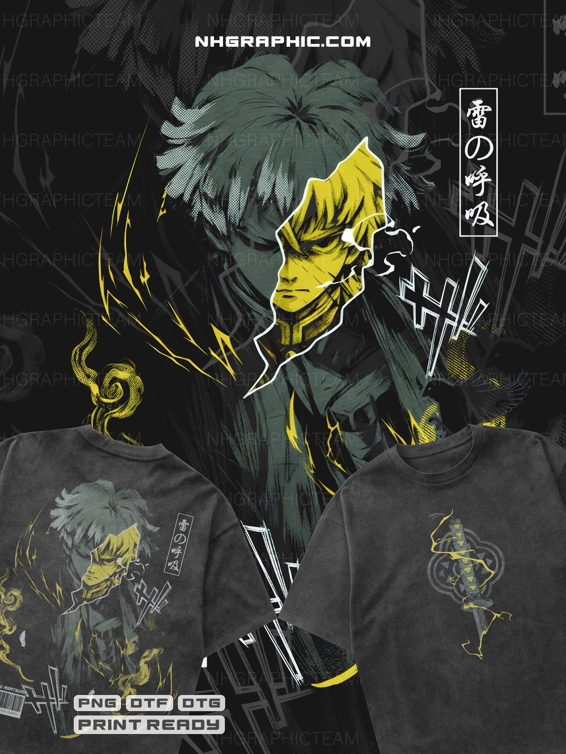 9-Piece Demon Slayer Front & Back PNG Bundle product image (11)