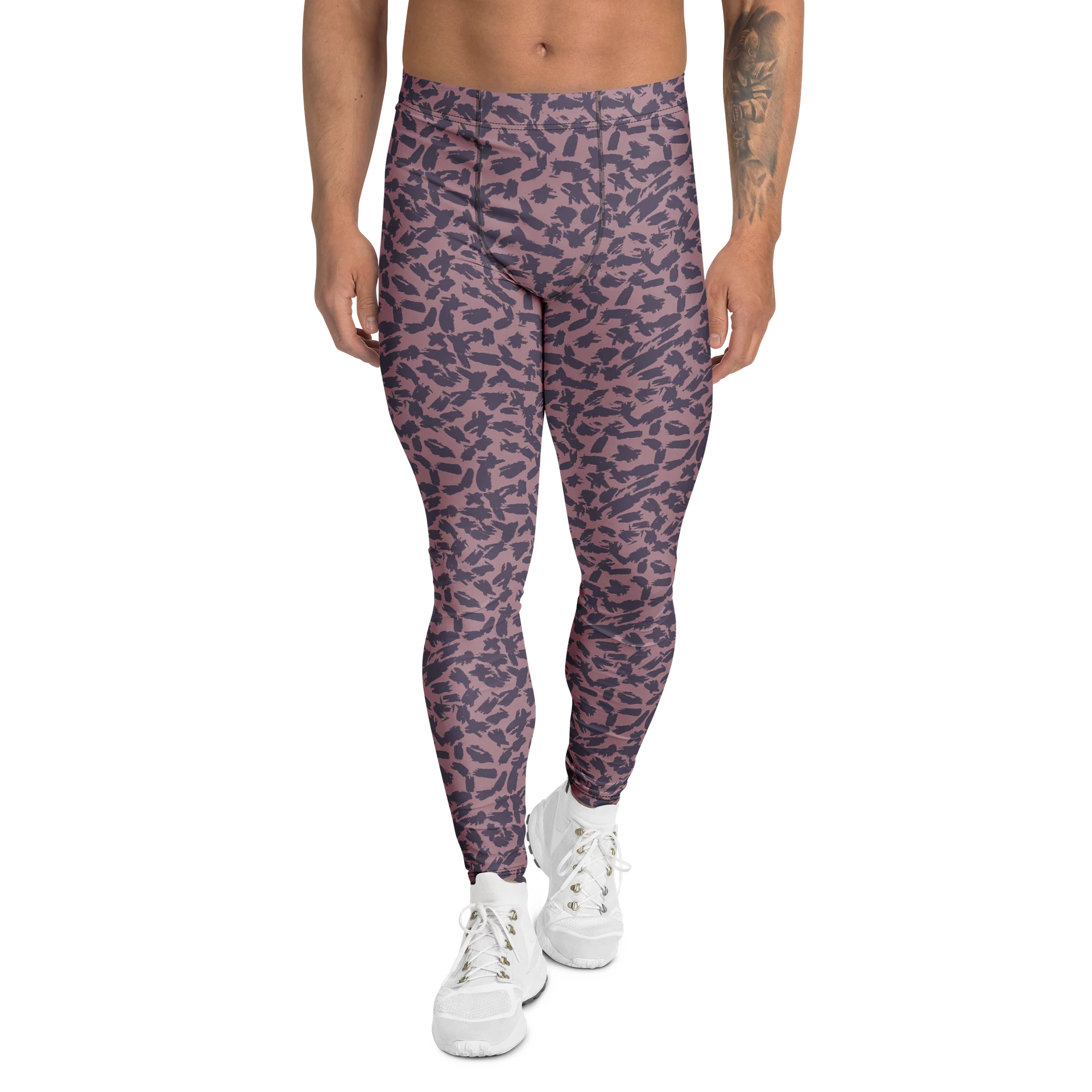 Vintage Abstract Brush Strokes Men's Leggings product image (1)