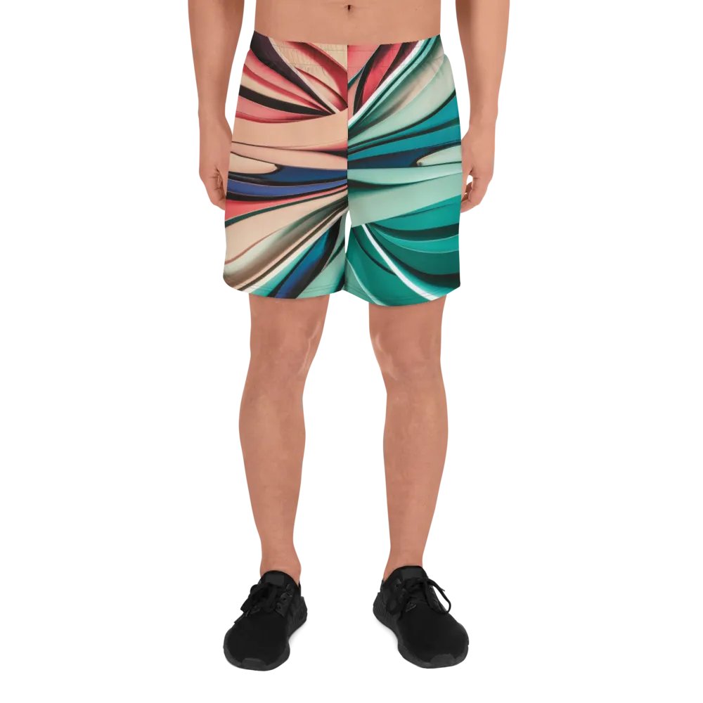 Abstract Geometric Athletic Long Shorts in Vibrant Colors (2XS-6XL) product image (7)
