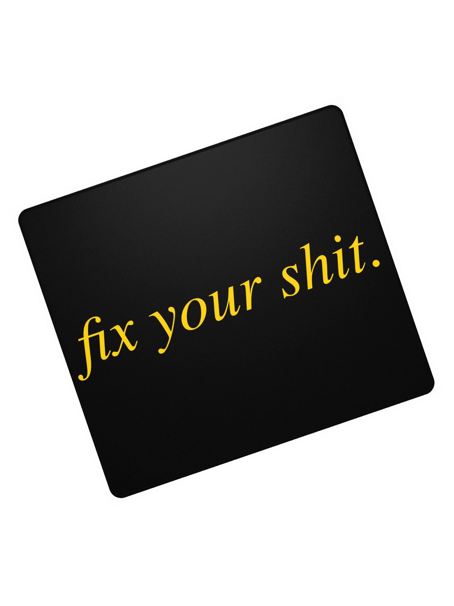 No ShopCo Gaming Mouse Pad - Phrase Yellow on Black product image (7)