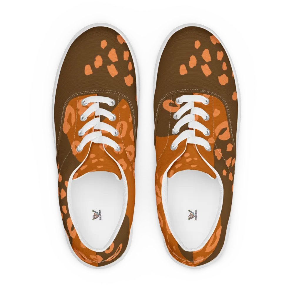 Organic Orange Leopard Print Canvas Shoes product image (1)