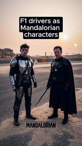 F1 drivers in the Mandalorian 

Ignore maxs gun 

#f1 #verstappen #grogu #starwars #mandalorian
