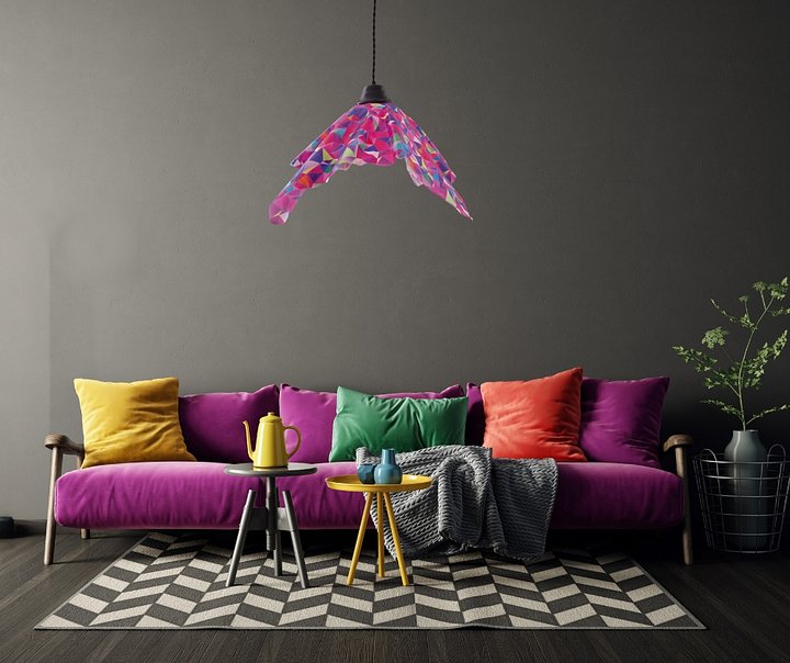 Neon Geometry Pendant Light product image (2)