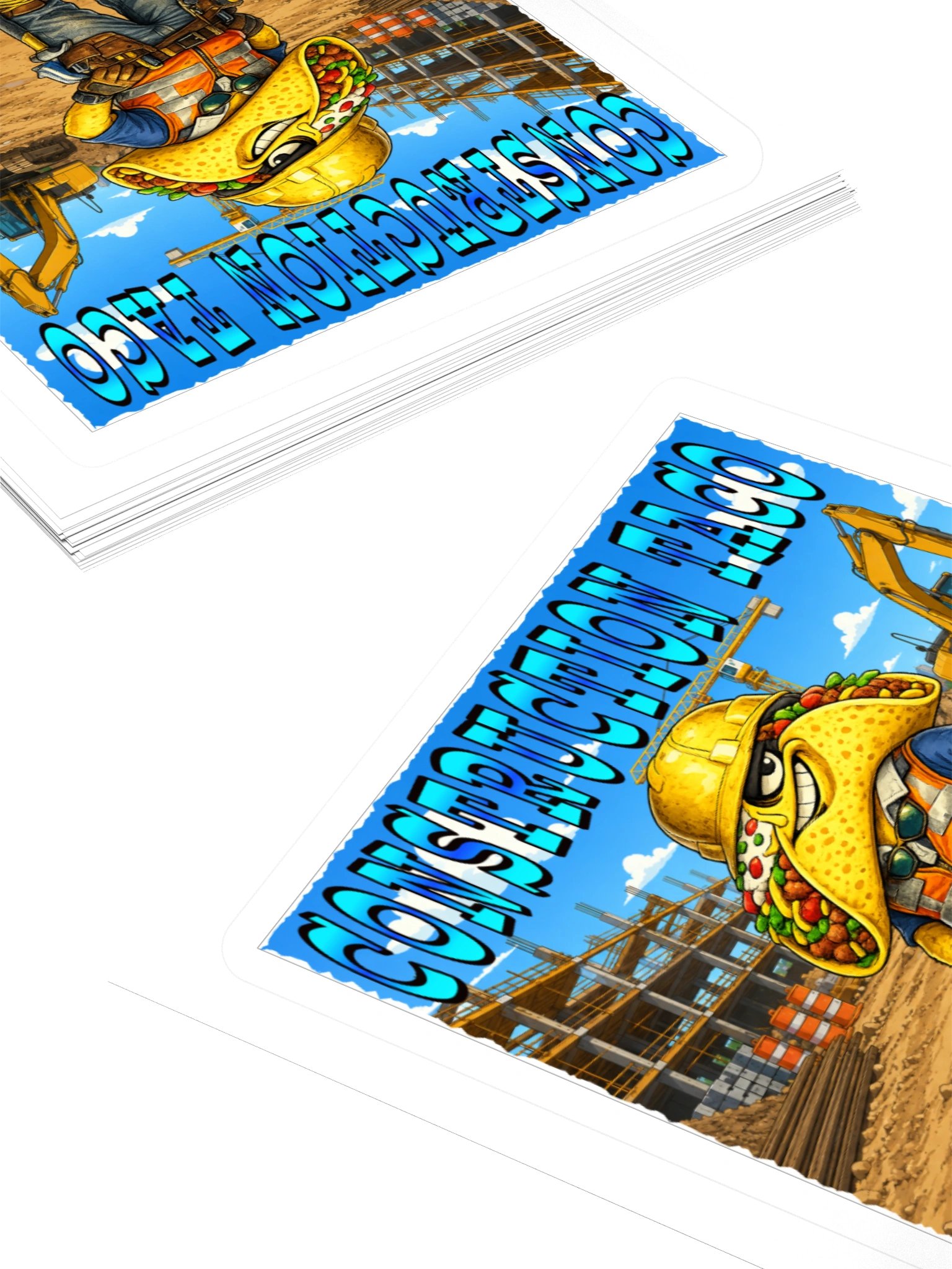 Construction Taco Kiss Cut Sticker Taco Family product image (12)