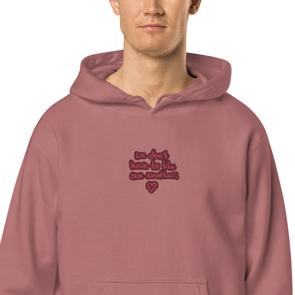 ONE ANOTHER (rose) embroidered pigment hoodie product image (2)