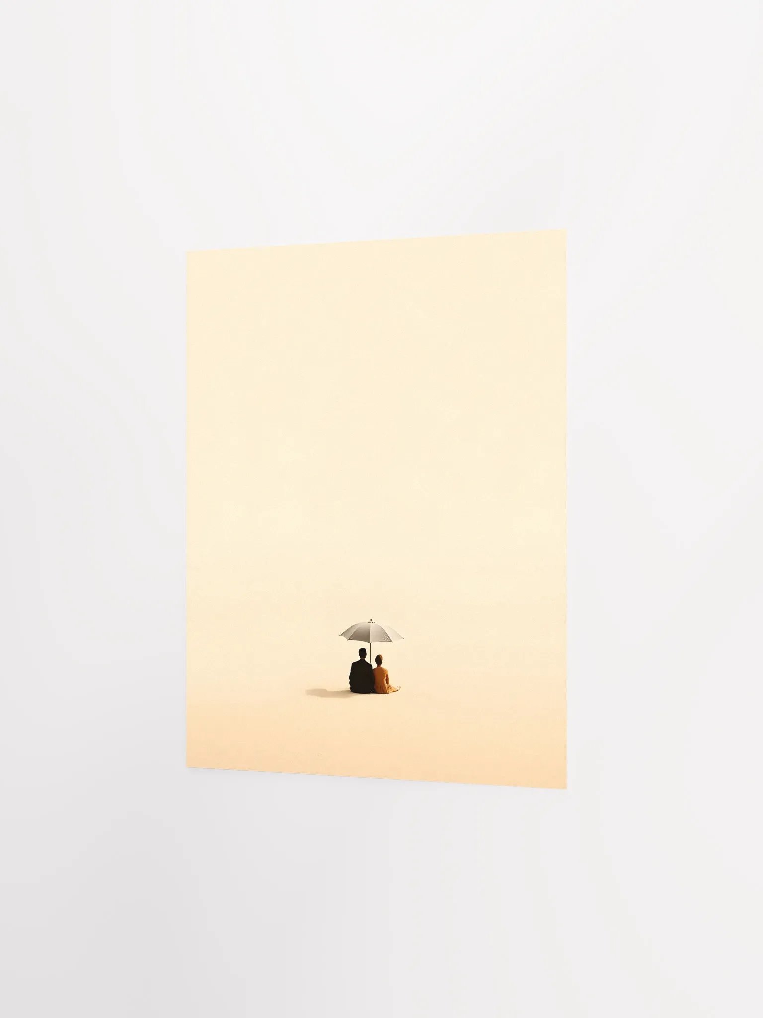 Couple Staring in the Desert Under an Umbrella product image (14)