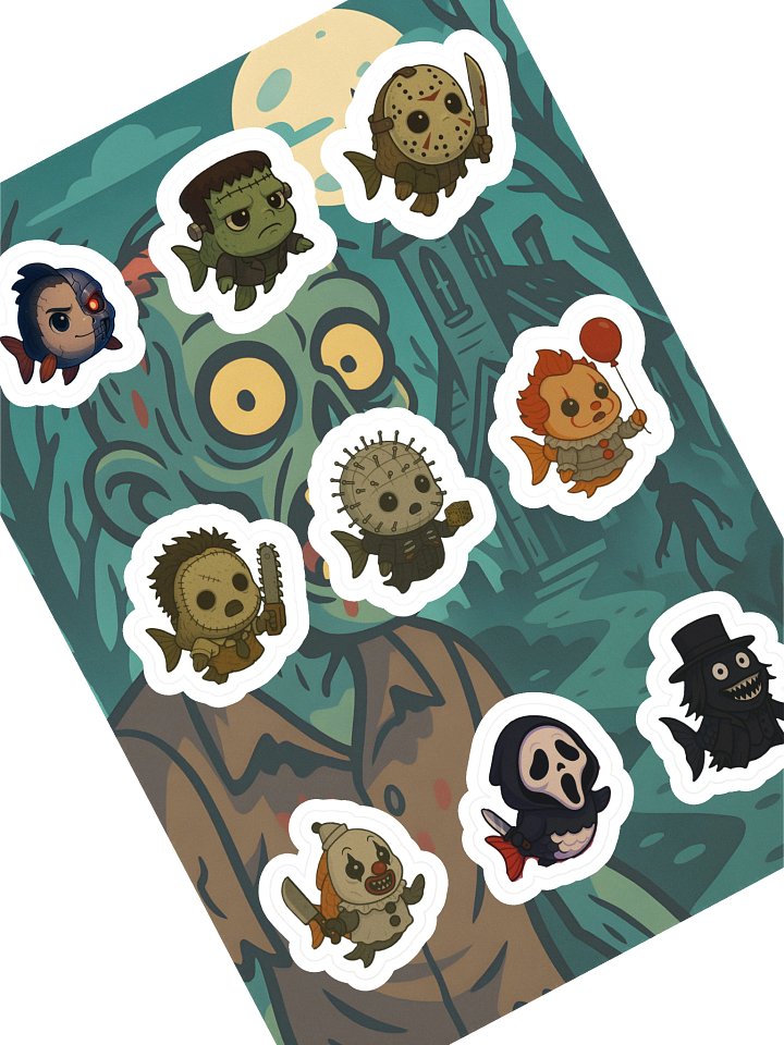 murder fishies part 1 sticker sheet product image (1)