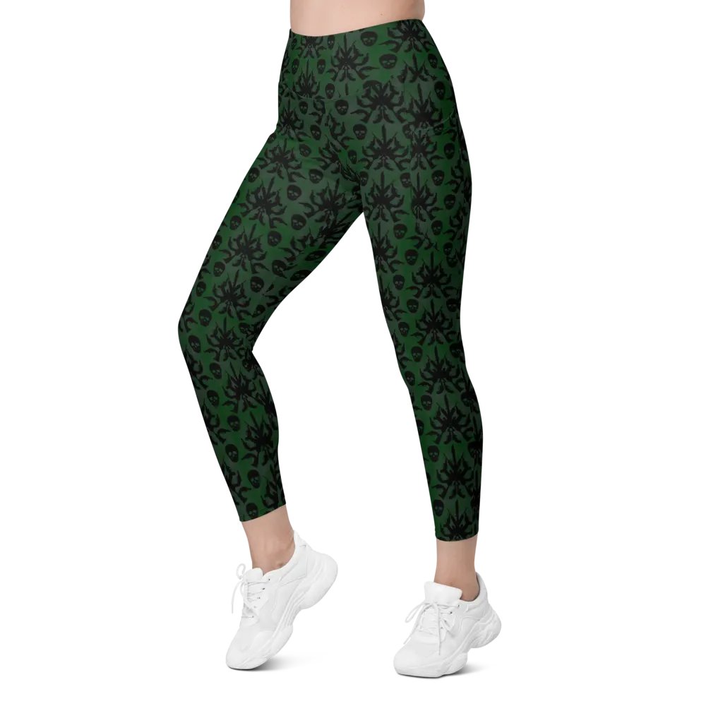 Gothic 2A High Waist Pocket Leggings - Green product image (5)