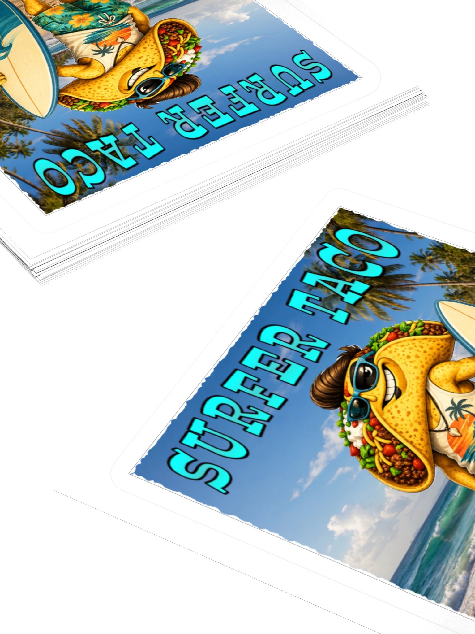 Surfer Taco Beach Sticker - The Taco family product image (10)