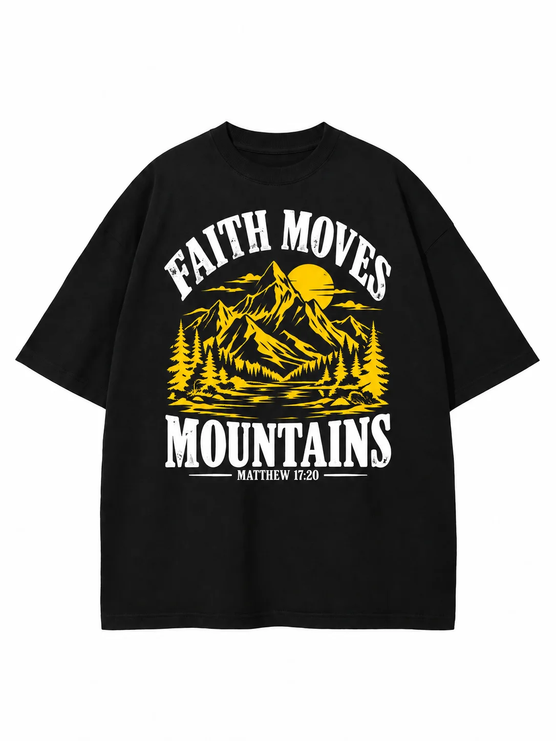 Faith Moves Mountains PNG | Christian T-Shirt Design | Matthew 17:20 product image (2)