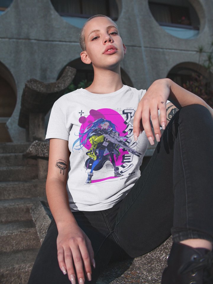 Kyoko: Battlefield Anime Cyber T-Shirt product image (2)