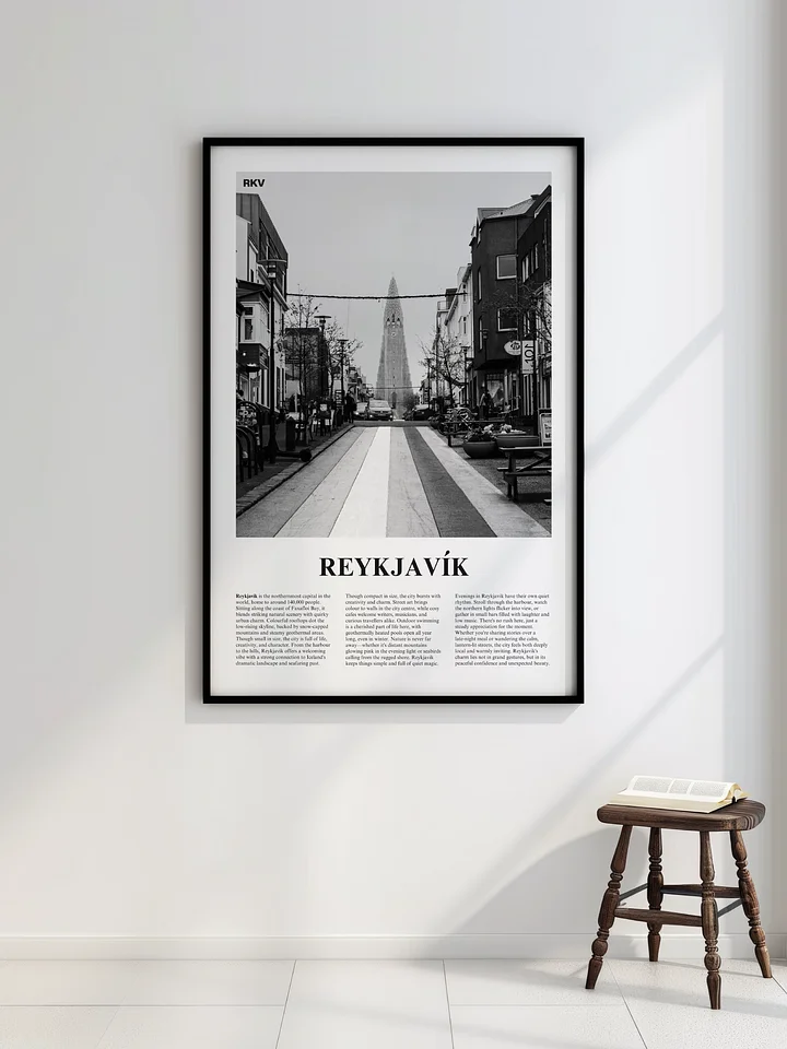 Reykjavik 03 Newspaper Poster | Framed product image (2)