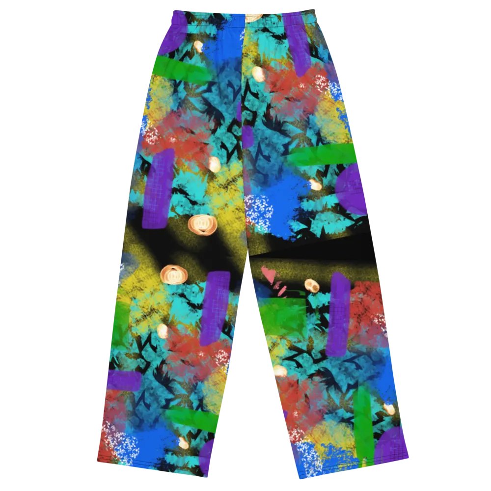AbstractWear 'Night Flower' Wide Unisex Pants product image (2)