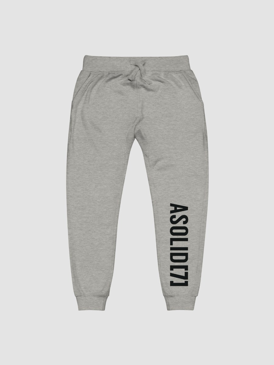 ASolid[7] Unisex White Fleece Sweatpants product image (1)
