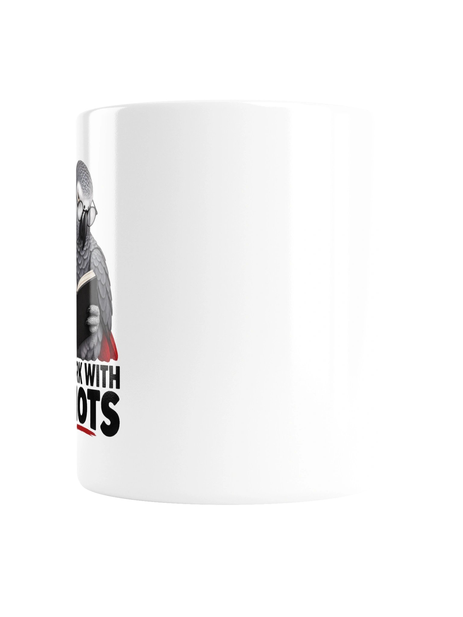 I Work With Idiots – Funny Parrot Mug product image (2)