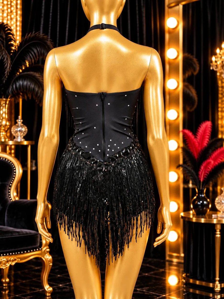 Black halter neck bodysuit product image (5)