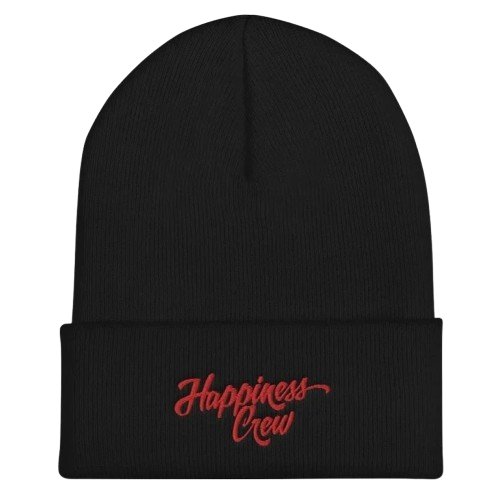 Red Retro Black Beanie product image (1)