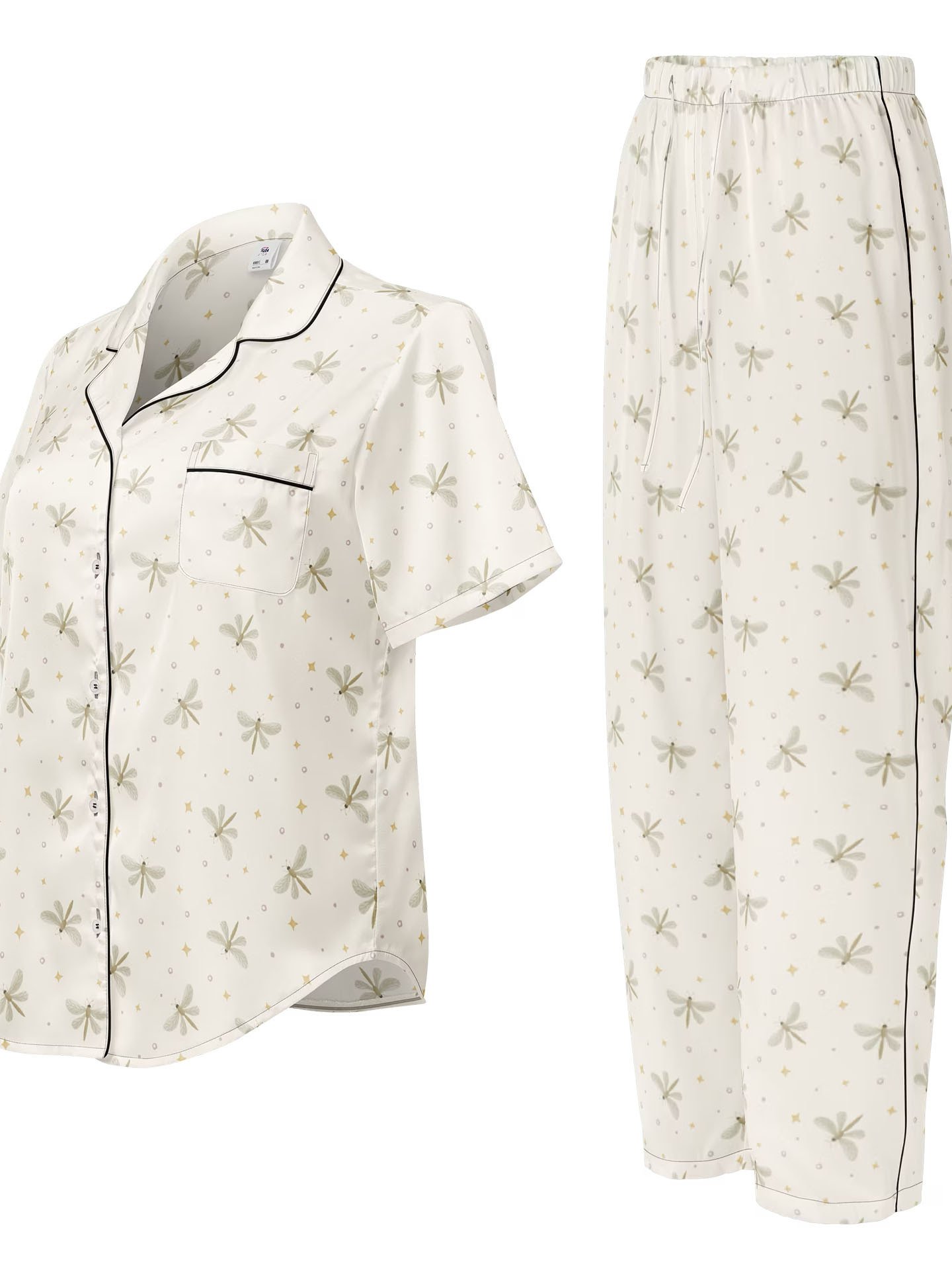 Serene Dragonflies Ladies Pajamas Set - Short Sleeved product image (1)