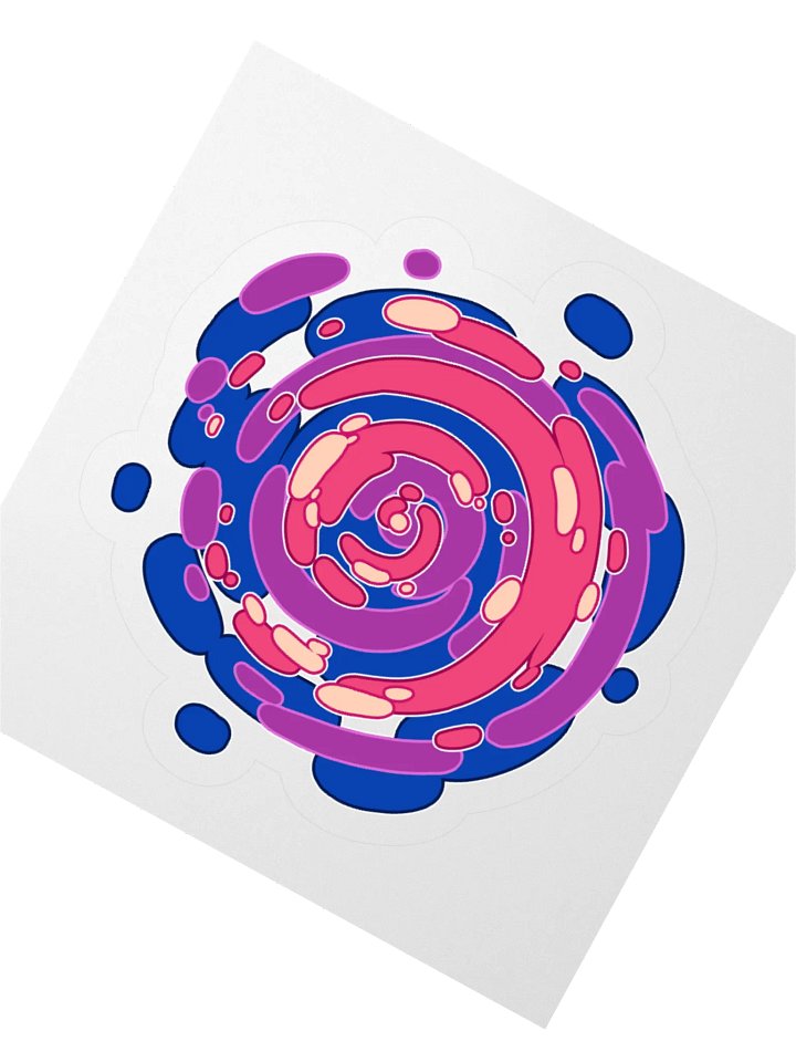 Time Warp Sticker (Bisexual Pride Flag) product image (2)