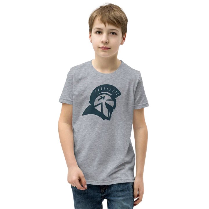 YOUTH - CRESTMONT WARRIOR T-SHIRT ON ATHLETIC GRAY product image (2)