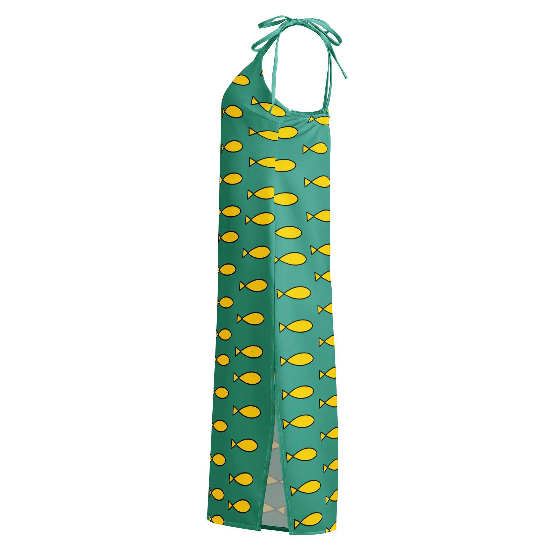 BoJack Horseman Princess Carolyn Green Fish Print Dress product image (4)