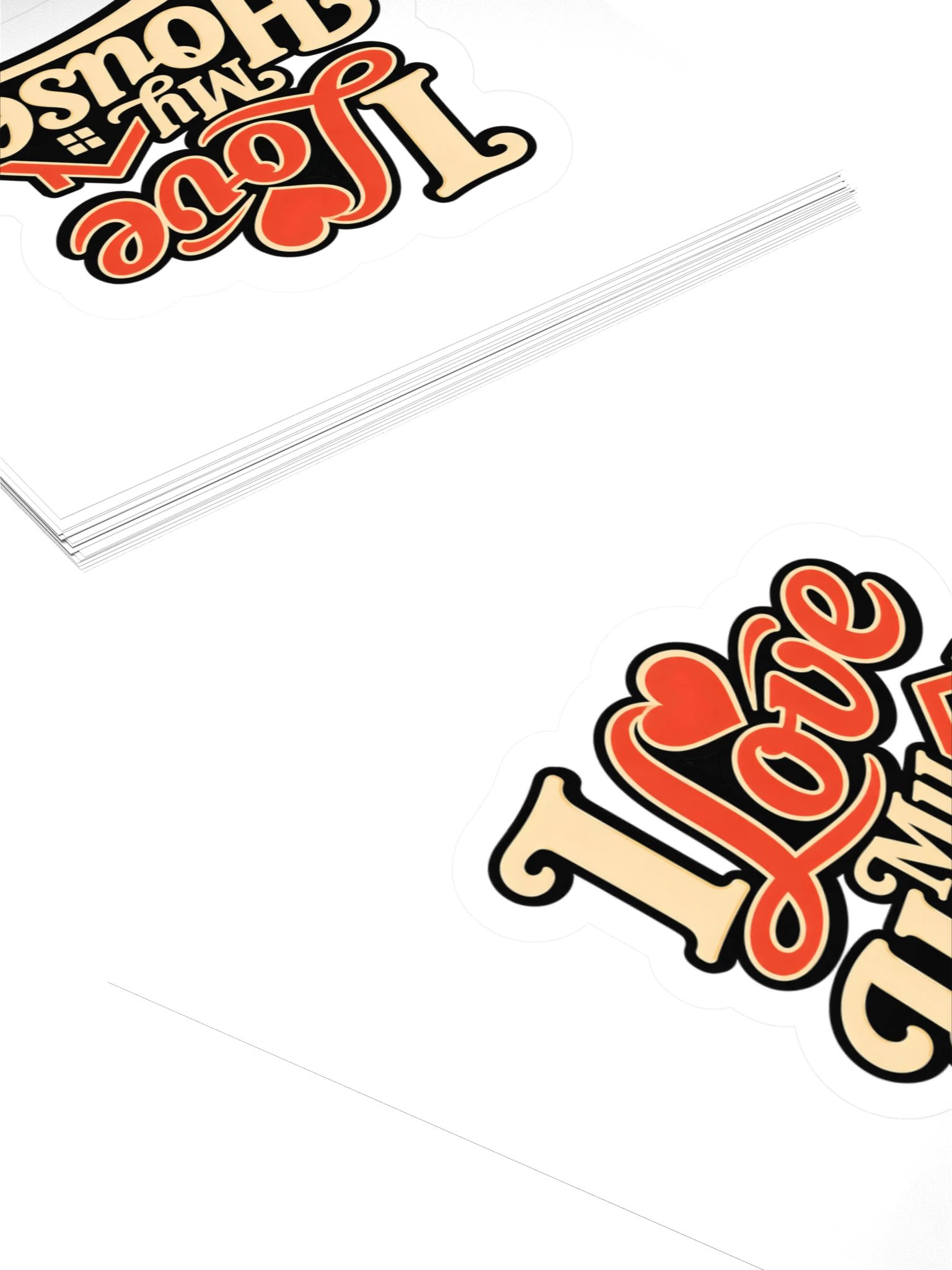 I Love My House Sticker product image (4)