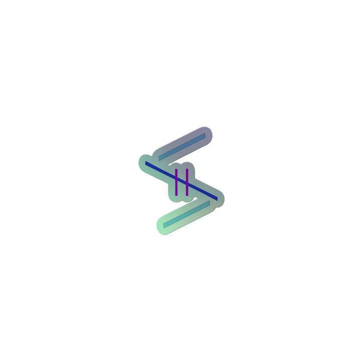 'PaperCup' holo logo sticker product image (2)
