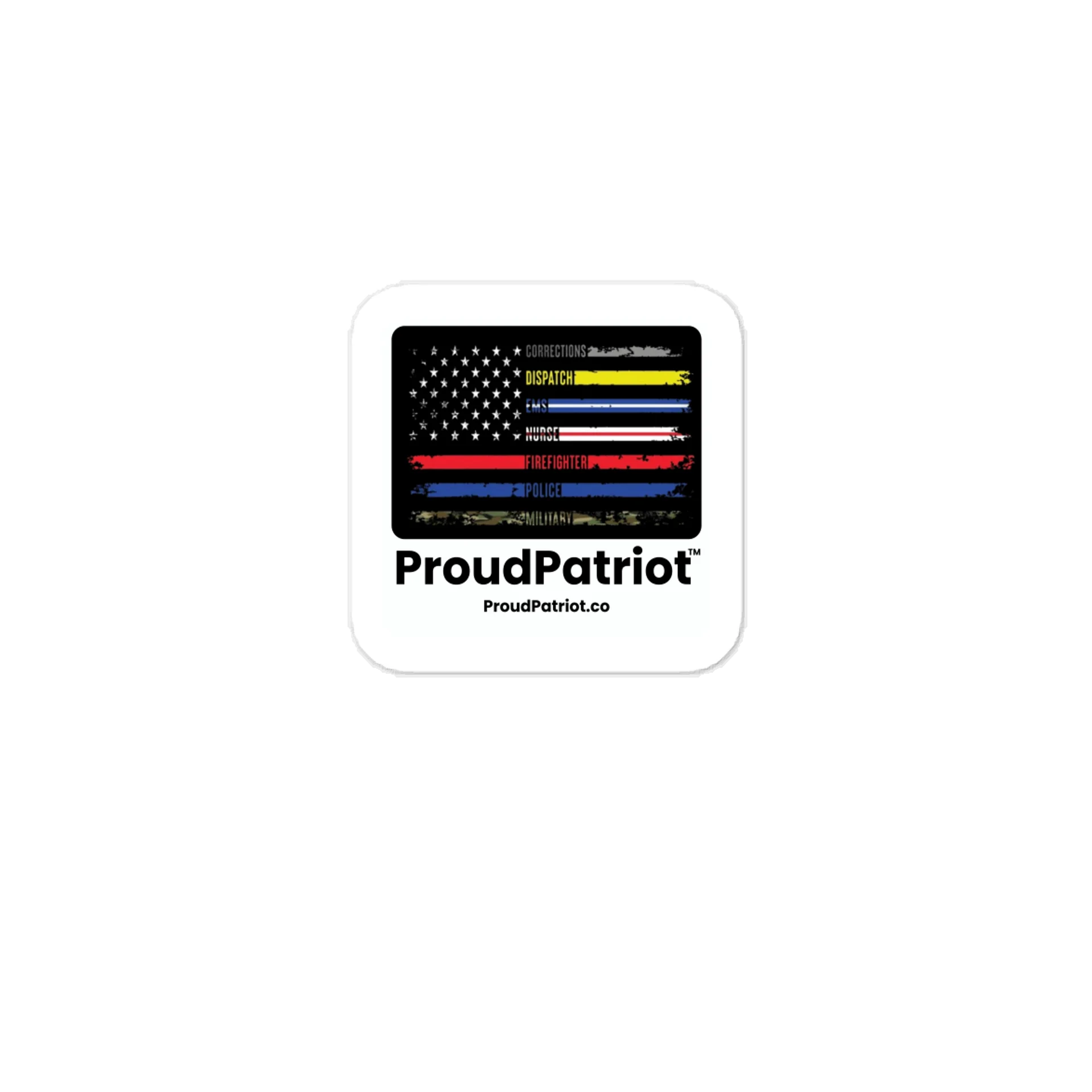 American Thin Flag Vinyl Sticker product image (1)
