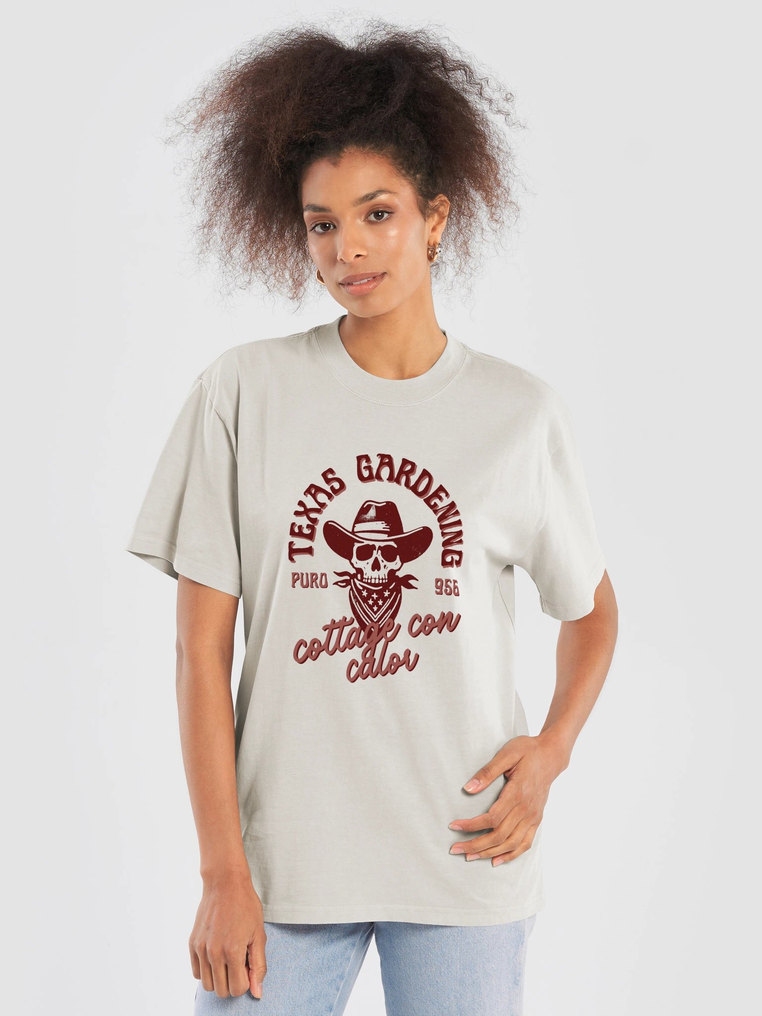 Cowboy Cottage Oversized Tee - Terracotta Bone product image (5)