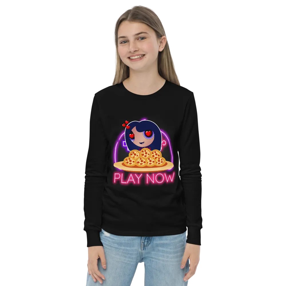 Youth Pizza Gamer Long Sleeve Top product image (6)