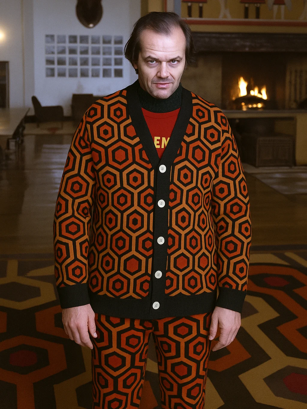The Overlook Hotel Carpet Pattern Knitted Cardigan Sweater product image (14)