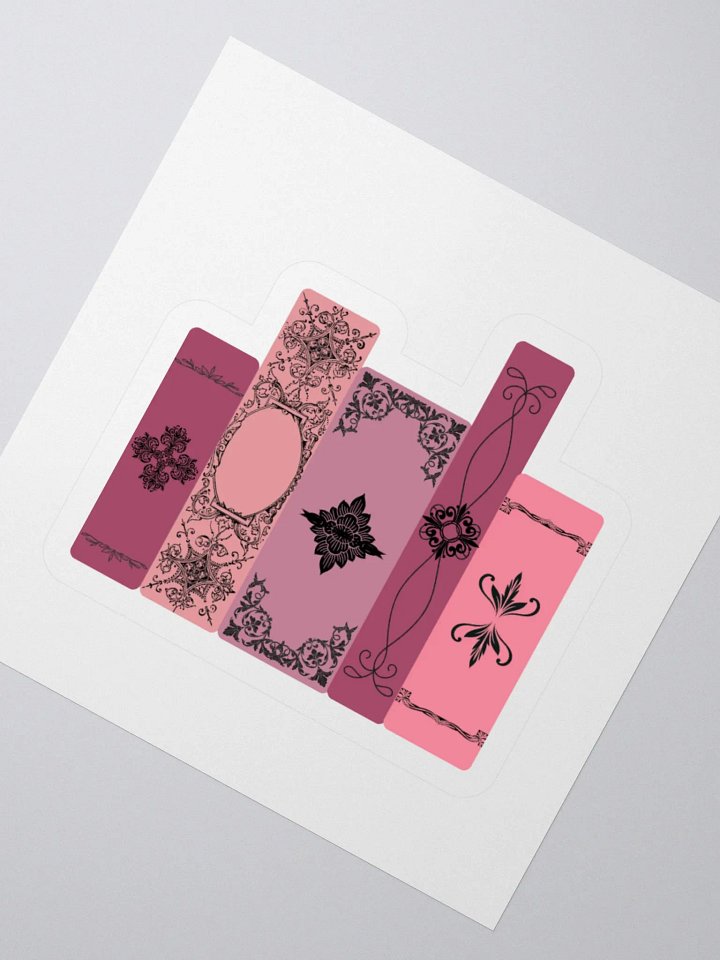 Pink Book Spines Sticker product image (2)