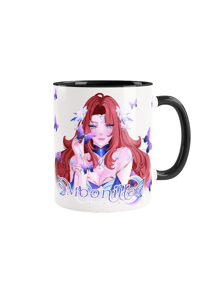 Moon Mermaid Butterfly Dream Mug (Colored Inside, Left Handed) product image (7)