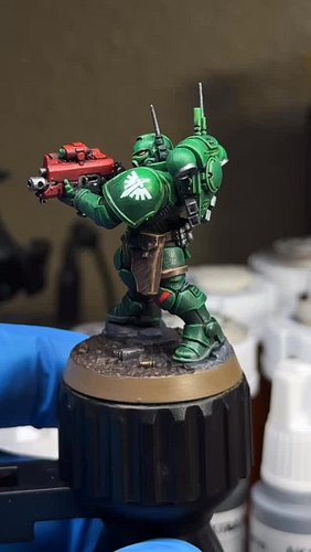 Painted this live on stream last night hanging out with the Twitch Minaitue & Modeling community. #miniaturepainting #twitch ...